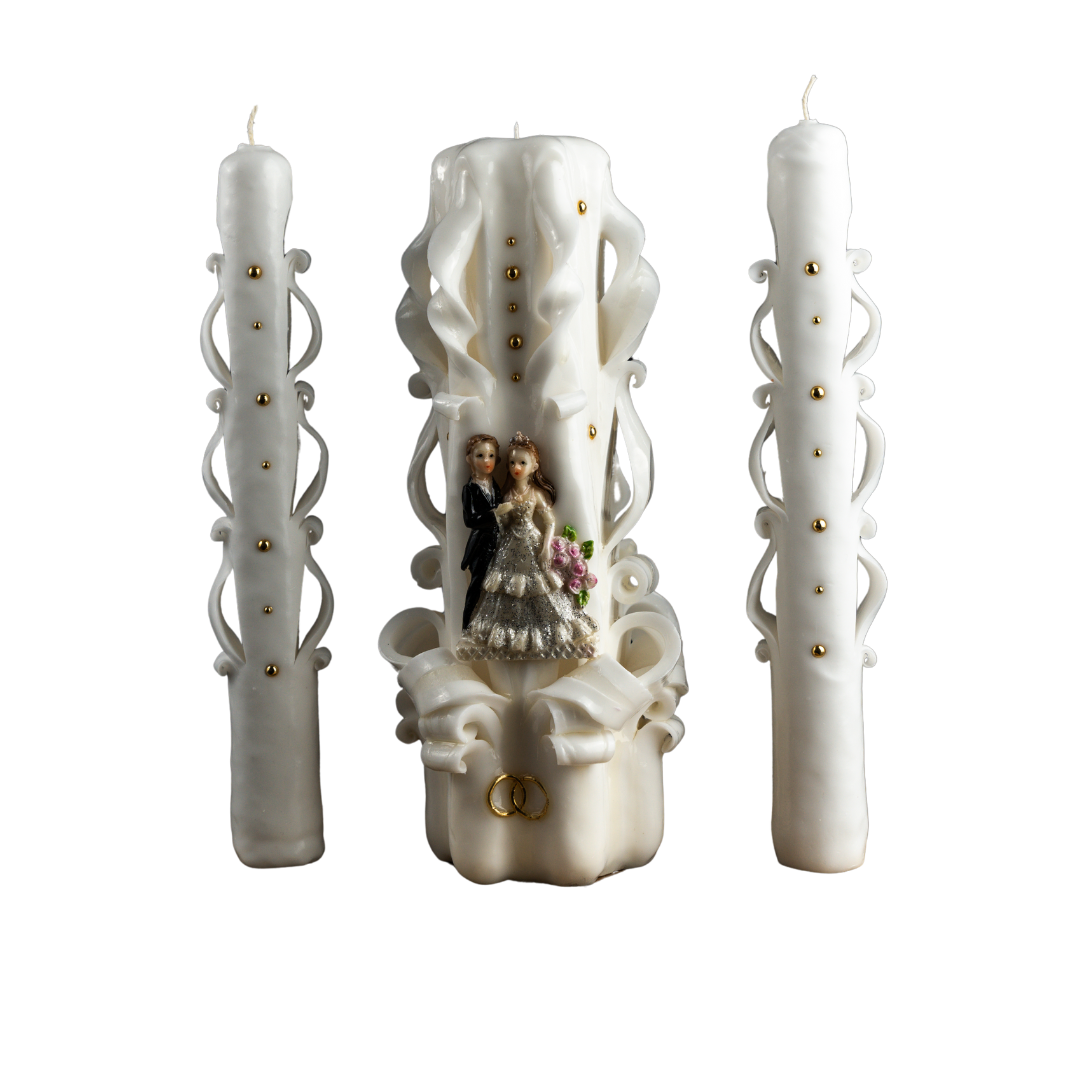 Hochzeitskerzen-Set in Größe L